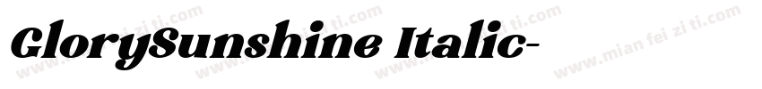 GlorySunshine Italic字体转换